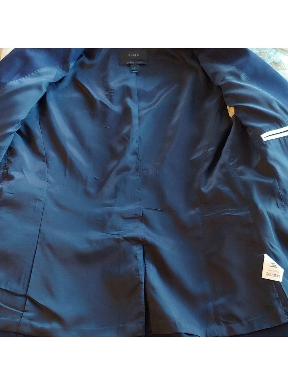 J. Crew Fine Wool Super 120s Button Blazer Coat in Navy Blue Women's size 8 - Picture 12 of 16